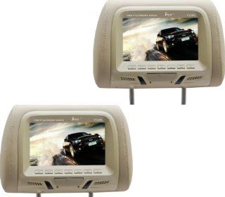 Tview T726PL TN 7 Inch Car Headrest Monitor (Beige) : Vehicle Headrest Video : Car Electronics