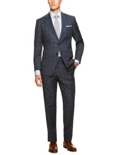 Lindsey Worsted Wool Plaid Suit by Hickey Freeman