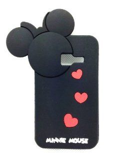 Black 3D Cute Lovely Minnie Mouse Heart Dot Bow Case Cover For Samsung Galaxy Discover S730G S730M S740 R740C /Cricket, Centura S738C /Straight Talk /Net10: Cell Phones & Accessories