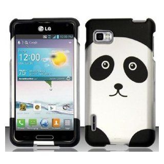 4 Items Combo For LG Optimus F3 LS720 (Virgin Mobile, Sprint Versions Only) Panda Bear Design Snap On Hard Case Protector Cover + Car Charger + Free Neck Strap + Free Mini Stylus Pen: Cell Phones & Accessories