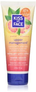 Kiss My Face Upper Management Medium Hold Natural Styling Gel, 6 Ounce Bottles (Pack of 3) : Hair Styling Gels : Beauty