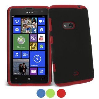 Red Hybrid Silicone Combo Case for Nokia Lumia 625  Nokia Lumia 625 Case Sturdy Protection Rigid Fit Tough 2 Layer Custom Fit Shell with Inner Silicone Skin Core: Cell Phones & Accessories