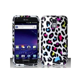 4 Items Combo For Samsung Galaxy S II Skyrocket i727 (AT&T) Colorful Leopard 2D Design Hard Case Snap On Protector Cover + Car Charger + Free Stylus Pen + Free 3.5mm Stereo Earphone Headsets: Cell Phones & Accessories