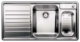 Blancoaxis 511 738 Stainless Steel Sink (Depth: 7in / 5 1/8in)   Double Bowl Sinks