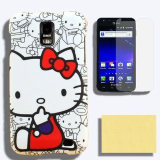 Case + Screen Protector for AT&T Samsung Galaxy S II Skyrocket SCH i727 Hello Kitty Snap on Cover Skin Hard Holster (NOT For AT&T Samsung Galaxy S II SCH i777): Cell Phones & Accessories