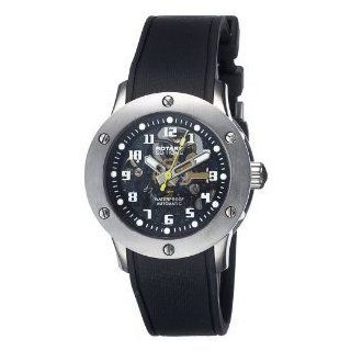 Rotary Editions Men's 500B Automatic Analogue Rubber Strap Casual Watch: Watches