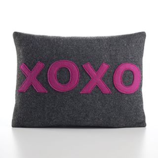 Alexandra Ferguson XOXO Decorative Pillow XOXO 1 XX Color: Charcoal & Fuchs