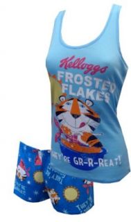 Kellogg's Frosted Flakes Tony The Tiger Shortie Pajama Set for women: Clothing