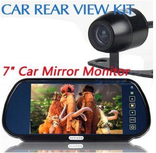 BW New 7 inch LCD Mirror Monitor Car Reverse Rear View Parking System with IR Night Reversing Camera  Installation Services 