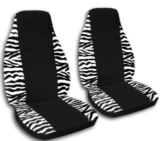 2 White Zebra seat covers with a Black center for a 2008 to 2010 Dodge Avenger. Side Airbag friendly.: Automotive