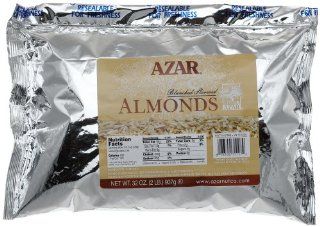 Azar Nut Company Almonds Blanched, Slivered Raw, 32 Ounce Resealable Bag : Wonderful Slivered Almonds : Grocery & Gourmet Food