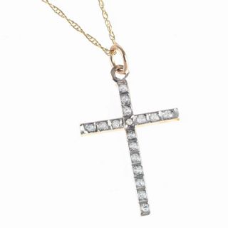 simple cross pendant in 14k gold orig $ 179 00 now $ 152 15 take an
