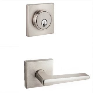 Sure loc Modern Square Satin Nickel Door Lever