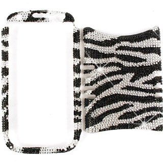 Cell Armor I747 RSNAP FD010 Rocker Series Snap On Case for Samsung Galaxy S3   Retail Packaging   Full Diamond Crystal Clear Zebra Cell Phones & Accessories