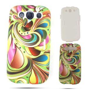 Cell Armor I747 PC JELLY 03 TE420 Samsung Galaxy S III I747 Hybrid Fit On Case   Retail Packaging   Colorful Swirl Pattern: Cell Phones & Accessories