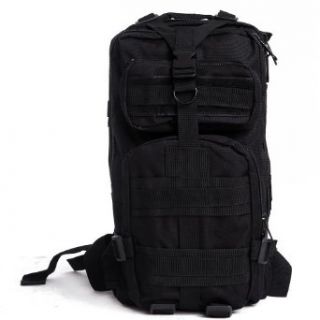 HDE Heavy Duty 20L Outdoor Sport Military Tactical Backpack Camping Hiking Trekking Bag (Black)  Hiking Daypacks  Sports & Outdoors