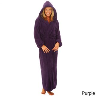 Del Rossa Womens Full Length Hooded Terry Cotton Robe