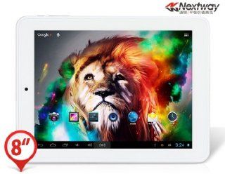 AmazeOffer Nextway F8X 8.0" 5 point Capacitive TFT Touch Screen 1024x768 Android 4.1.1 ATM7029 Quad core 1.0GHz Tablet PC with Wi Fi, HDMI Output (8GB) (White)  Tablet Computers  Computers & Accessories