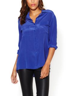 Washed Silk Two Pocket  Blouse by Zoe & Sam