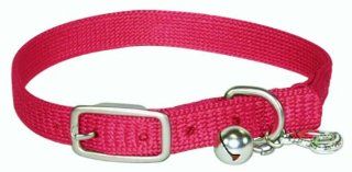 Hamilton 3/8 Inch by 12 Inch Safety Cat Collar with Bell, Raspberry : Pet Collars : Pet Supplies