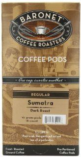 Baronet Coffee Sumatra Dark Roast, 18 Count Coffee Pods (Pack of 3) : Grocery & Gourmet Food