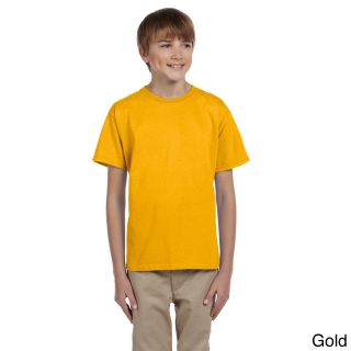 Gildan Gildan Youth Ultra Cotton 6 ounce T shirt Gold Size L (14 16)
