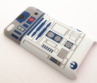 Unique R2D2 Robot Design Snap on Case Back Cover Faceplate for iPod Touch 4 4th Generation + Screen Protector   Personalized Cool Back Protective Case Shell Perfect as gift : MP3 Players & Accessories