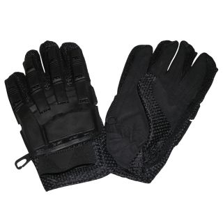 I i Sports Vented Armored Full finger Black Leather Gloves