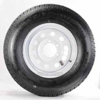 eCustomRim Trailer Tire + Rim ST225/75D15 H78 15 225/75 15 15" Load Range D 6 Lug Wheel White Modular: Automotive