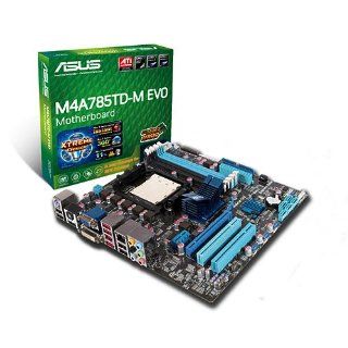 Asus M4A785TD M EVO Socket AM3/AMD 785G/4DDR3 1800(OC)/ATI HD4200/128 MB DDR3 Sideport/ATI Hybrid CrossfireX/GbE/Raid/1394/HDMI Micro ATX Motherboard: Electronics