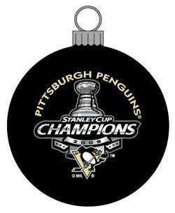 Pittsburgh PENGUINS 2009 Stanley Cup CHAMPS Christmas ORNAMENT : Decorative Hanging Ornaments : Sports & Outdoors