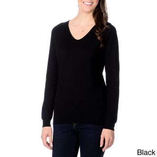 Ply Cashmere Ply Cashmere Womens Scoop Neck Sweater Black Size M (8 : 10)