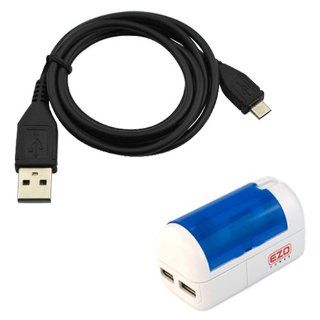 EZOPower 2 Port USB Car / Wall / AA / 9V Universal Charger + USB Sync Data Cable for HTC One X, One S, Titan II, EVO 4g, EVO 3d; Samsung Galaxy S Ii Sgh i777, Galaxy S2 / SII I9100, Note N7000; BlackBerry Torch 9860, Torch 9850: Cell Phones & Accessori