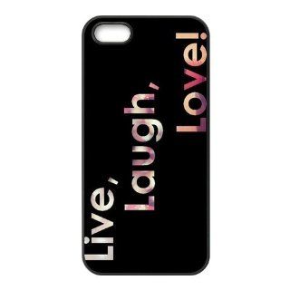 First Design Funny laugh, live, love, quote, quotes RUBBER iphone 5 Durable Case: Cell Phones & Accessories