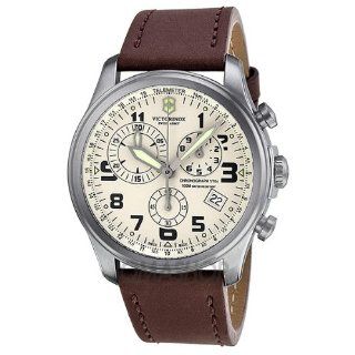 Victorinox Infantry Vintage Chronograph Beige Dial Stainless Steel Mens Watch 249050: Victorinox: Watches