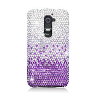 CY Bling Bling Full Diamond Graphic Design Cover Case For LG Optimis G2 / VS980 (Include a Free CYstore Stylus Pen)   Waterfall Purple: Cell Phones & Accessories