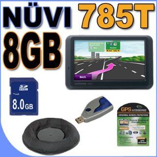 Garmin Nuvi 785T Vehicle GPS W/4.3" LCD Touchscreen   8GB SDHC Memory Card   Bean Bag Dashboard Mount   GPS Screen Protectors   0100071500 BigVALUEInc Accessory Saver Bundle: GPS & Navigation