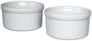 Emile Henry Couleurs 12 Ounce Individual Souffle Dish, Set of 2, White: Kitchen & Dining