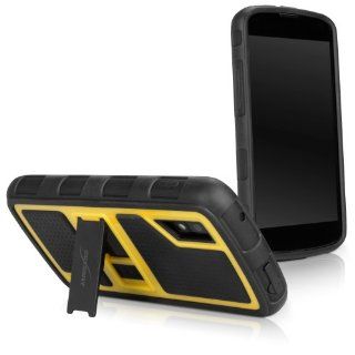 BoxWave Resolute OA3 LG Nexus 4 Case   3 in 1 Protective Hybrid Case with Foldable Stand Featuring 3 Ultra Durable Layers for LG Nexus 4 Extreme Protection   LG Nexus 4 Cases and Covers (Enduring Yellow): Computers & Accessories