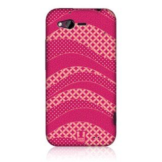 Head Case Pink Rough Wave Pattern Snap on Glossy Back Case Cover For Htc Rhyme: Cell Phones & Accessories