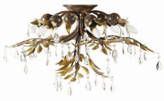 Yosemite NPJ792 Six Light Down Lighting Flush Mount Ceiling Fixture from the New Plantation Coll, Maple with Oxido Hightligh   Close To Ceiling Light Fixtures  