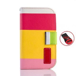 Gadgetsevil Fashion Luxury PU Leather Wallet Flip Case with Credit Card Slots & Holder For Samsung Galaxy S3 mini i8190 / i9305 / SGH T999 (Red/Yellow/Pink) Beauty