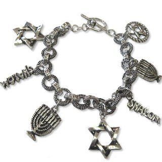 Sterling Silver Hanukkah Charm Bracelet: Jewelry