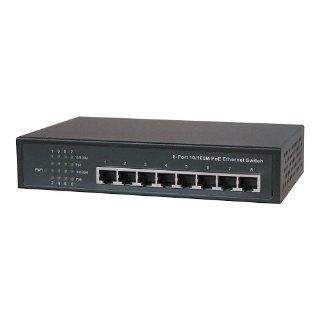 BV TECH 8 Port Gigabit 802.3af PoE Switch (Up to 65W), BV SW800E GEL: Computers & Accessories