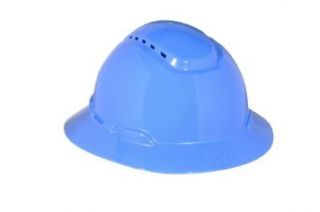 3M Full Brim Hard Hat H 803V, 4 Point Ratchet Suspension, Vented, Blue: Hardhats: Industrial & Scientific