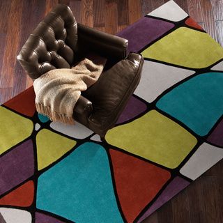 Hand tufted Belmont Contemporary Geometric Area Rug (5 X 8)