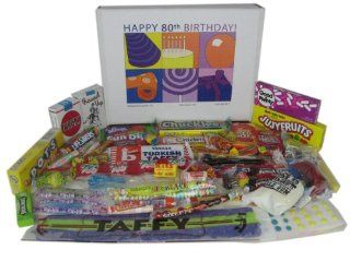 80th Birthday Gift Basket Box of Retro Candy  Gourmet Candy Gifts  Grocery & Gourmet Food