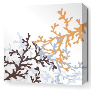 Inhabit Spa Coral Stretched Graphic Art on Canvas in Aqua COAQ Size 16 x 16