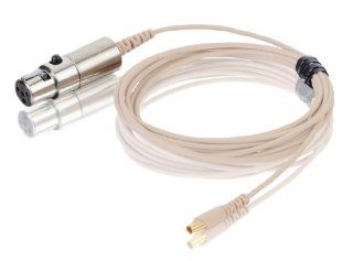 Countryman E2CABLEL2AN E2 Earset Duramax Aramid Reinforced Snap On Cable for Audio Technica Transmitters (Light Beige): Musical Instruments
