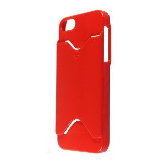 eFuture Red Credit Card Holder Gloss Hard Case Cover fit for the new Iphone5 5G +eFuture's nice Keyring Cell Phones & Accessories